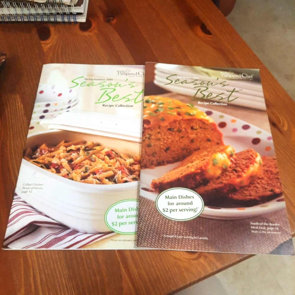 The Pampered Chef Vintage Season's Best Cookbooks/ 2 total